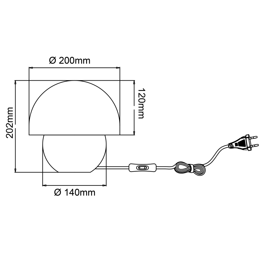 Brilliant - Candeeiro de mesa NALAM 1xE14/40W/230V cinzento/cinza - FSC certificado