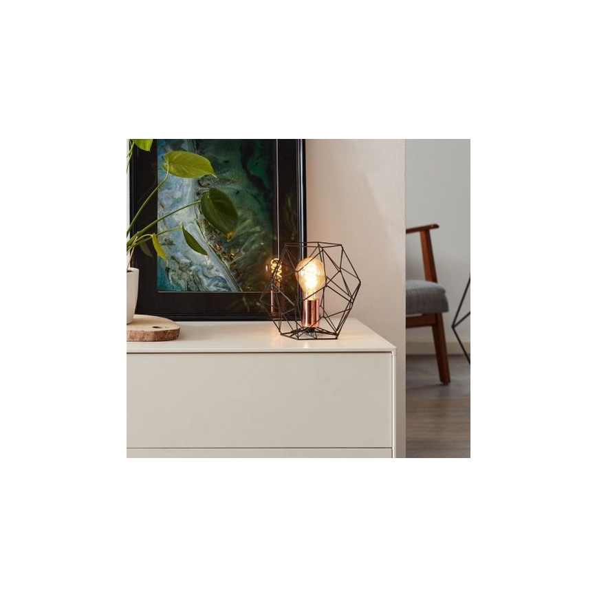 Brilliant - Candeeiro de mesa SYNERGY 1xE27/60W/230V preto/cobre
