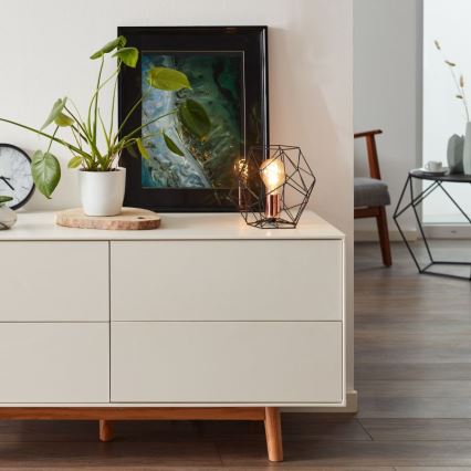 Brilliant - Candeeiro de mesa SYNERGY 1xE27/60W/230V preto/cobre