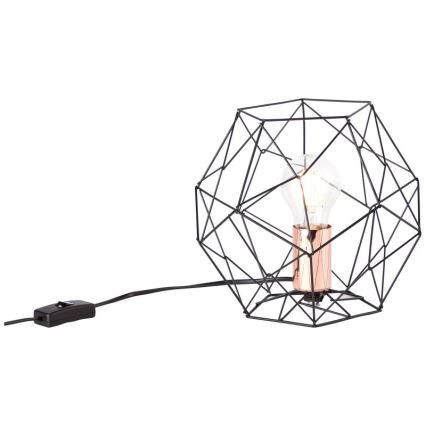 Brilliant - Candeeiro de mesa SYNERGY 1xE27/60W/230V preto/cobre