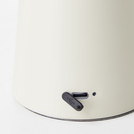 Brilliant - Candeeiro de mesa táctil LED com regulação MUFFIN LED/3W/5V USB IP44 creme
