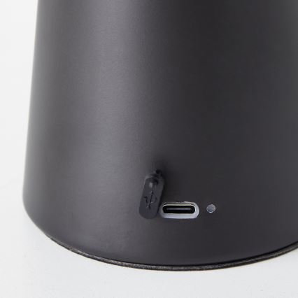 Brilliant - Candeeiro de mesa tátil LED para exterior com regulação MUFFIN LED/3W/5V USB IP44 preto