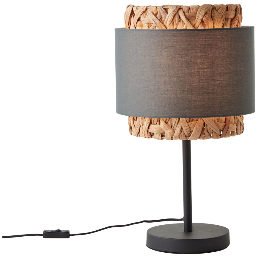 Brilliant - Candeeiro de mesa WATERLILLY 1xE27/60W/230V cinzento