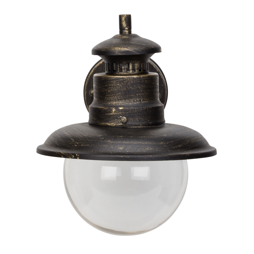 Brilliant - Candeeiro de parede exterior ARTU 1xE27/60W/230V IP44 pátina/dourado