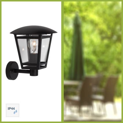 Brilliant - Candeeiro de parede exterior RILEY 1xE27/40W/230V IP44 preto