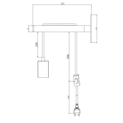 Brilliant - Candeeiro de parede JARBO 1xE27/60W/230V