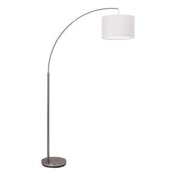 Brilliant - Candeeiro de pé CLARIE 1xE27/60W/230V cromado fosco/branco