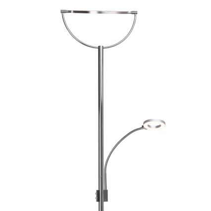 Brilliant - Candeeiro de pé LED dimerizável DEMIAN 2xLED/12W/230V cromo brilhante