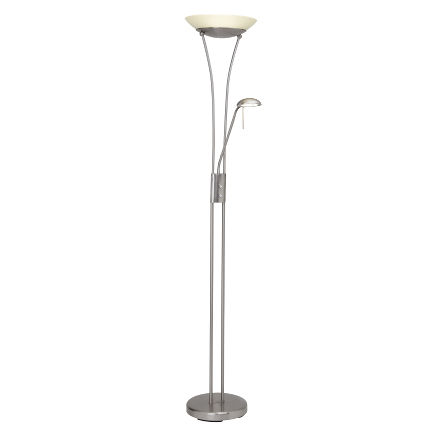 Brilliant - Candeeiro de Pé LED Dimerizável FINN 2xLED/13W/230V cromado fosco