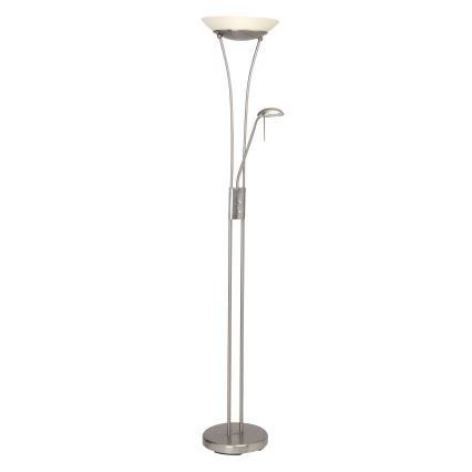 Brilliant - Candeeiro de Pé LED Dimerizável FINN 2xLED/13W/230V cromado fosco