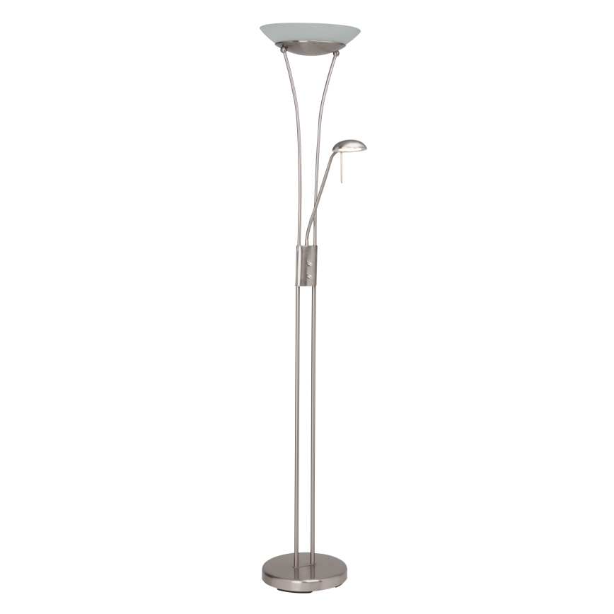 Brilliant - Candeeiro de Pé LED Dimerizável FINN 2xLED/13W/230V cromado fosco