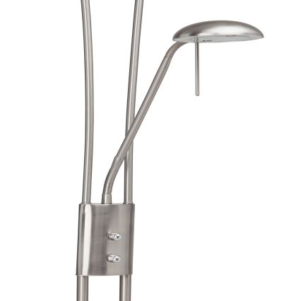 Brilliant - Candeeiro de Pé LED Dimerizável FINN 2xLED/13W/230V cromado fosco