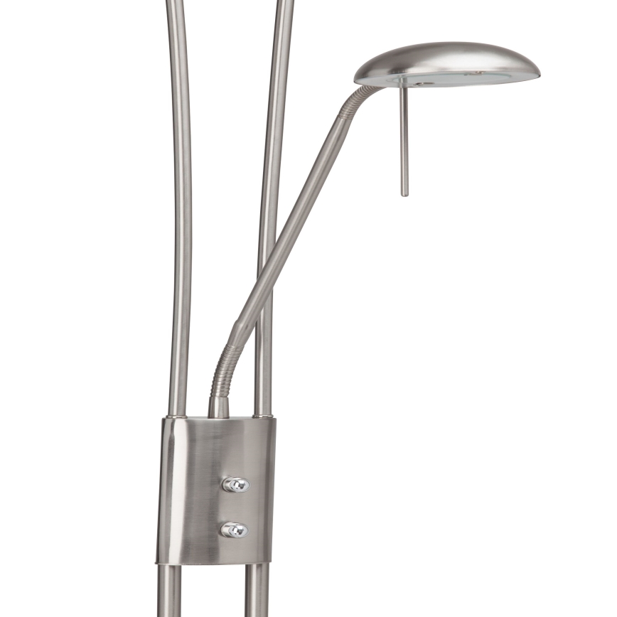 Brilliant - Candeeiro de Pé LED Dimerizável FINN 2xLED/13W/230V cromado fosco
