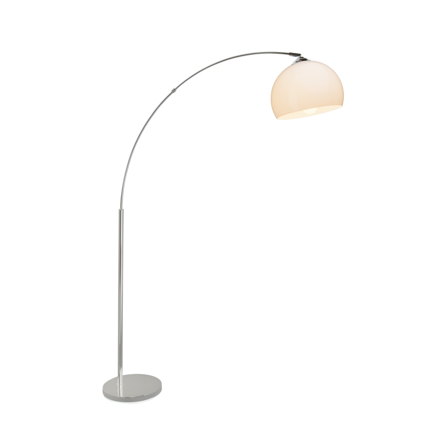 Brilliant - Candeeiro de pé VESSA 1xE27/60W/230V cromo brilhante/branco