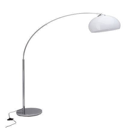 Brilliant - Candeeiro de pé VESSA 1xE27/60W/230V cromo brilhante/branco