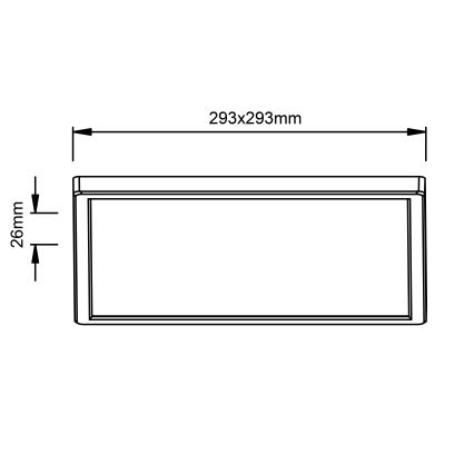 Brilliant - Candeeiro de tecto LED MILTON LED/18W/230V 29,3x29,3 cm preto