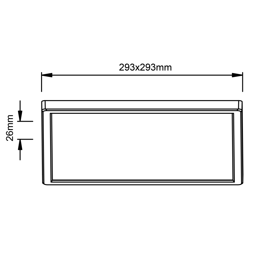Brilliant - Candeeiro de tecto LED MILTON LED/18W/230V 29,3x29,3 cm preto