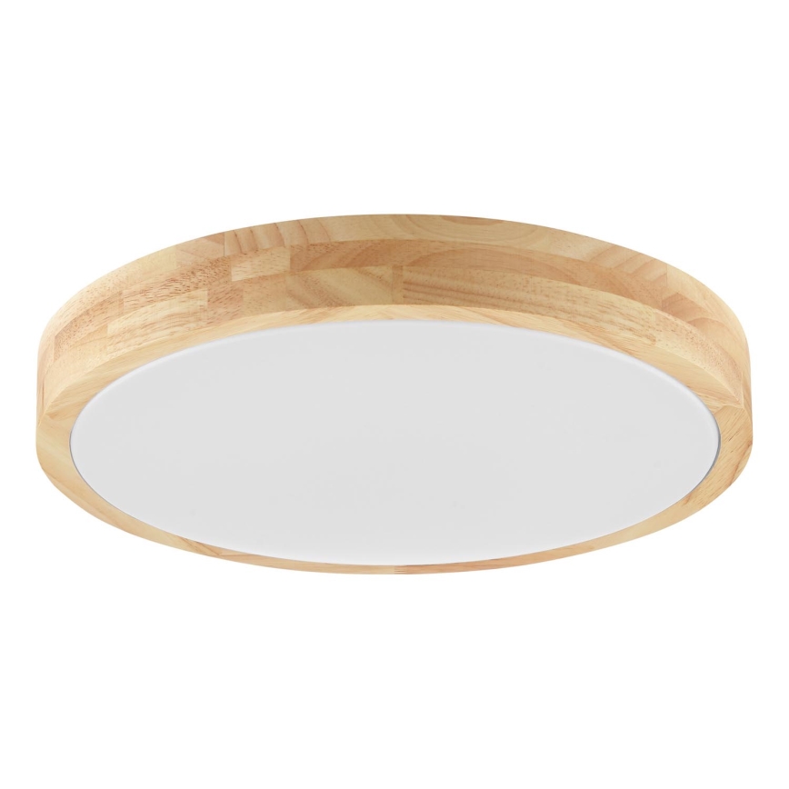 Brilliant - Candeeiro de Tecto LED para Casa de Banho MOREEN LED/18W/230V 2700/4000/6500K Ø 34 cm IP44, acabamento em madeira de seringueira