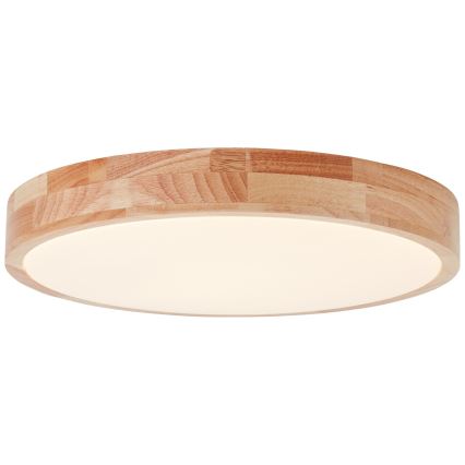 Brilliant - Candeeiro de tecto LED SLIMLINE LED/22W/230V, Ø 39 cm, acabamento em madeira de seringueira
