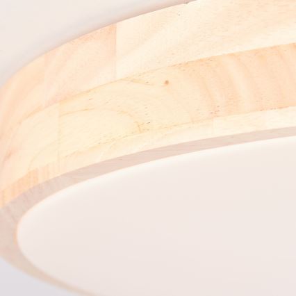 Brilliant - Candeeiro de teto LED dimerizável SLIMLINE LED/60W/230V 3000-6500K, Ø 45 cm, em madeira de seringueira + controlo remoto