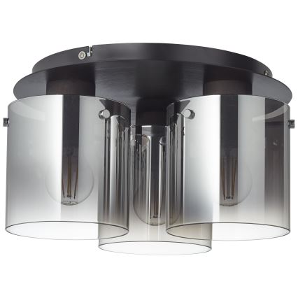 Brilliant - Candeeiro de teto BETH 3xE27/60W/230V preto/fumê