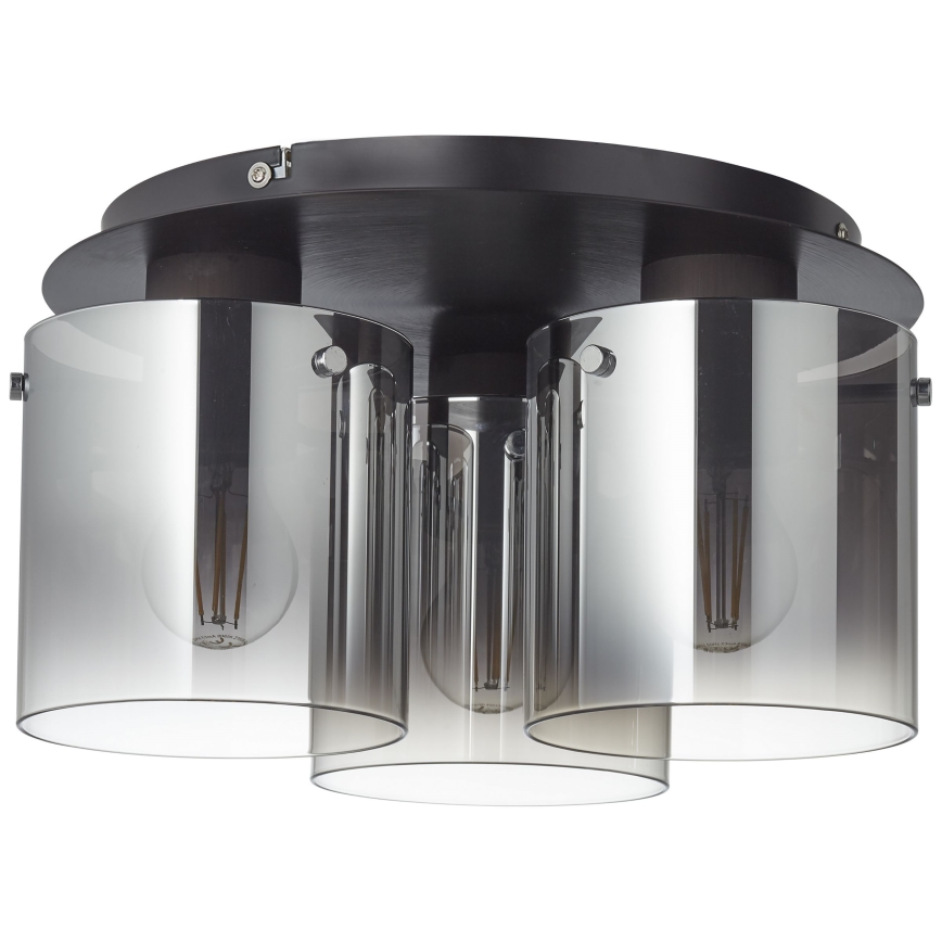 Brilliant - Candeeiro de teto BETH 3xE27/60W/230V preto/fumê