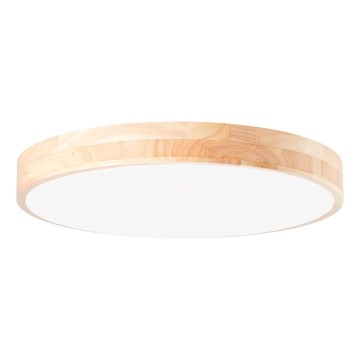 Brilliant - Candeeiro de teto LED dimerizável SLIMLINE LED/60W/230V 3000-6500K, Ø 45 cm, em madeira de seringueira + controlo remoto