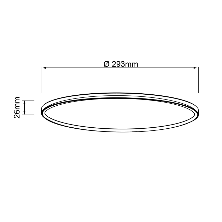Brilliant - Candeeiro de teto LED MILTON LED/18W/230V Ø 29,3 cm preto