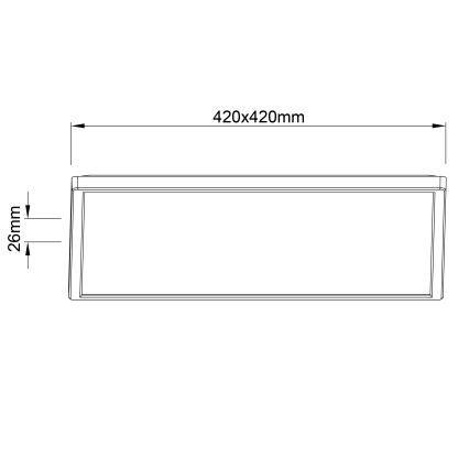 Brilliant - Candeeiro de teto LED MILTON LED/24W/230V 42x42 cm preto