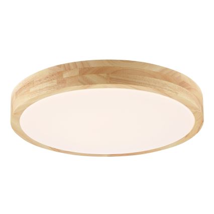 Brilliant - Candeeiro de Tecto LED para Casa de Banho MOREEN LED/18W/230V 2700/4000/6500K Ø 34 cm IP44, acabamento em madeira de seringueira