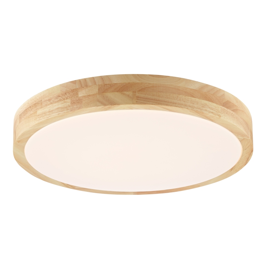 Brilliant - Candeeiro de Tecto LED para Casa de Banho MOREEN LED/18W/230V 2700/4000/6500K Ø 34 cm IP44, acabamento em madeira de seringueira