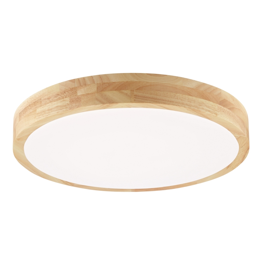 Brilliant - Candeeiro de Tecto LED para Casa de Banho MOREEN LED/18W/230V 2700/4000/6500K Ø 34 cm IP44, acabamento em madeira de seringueira