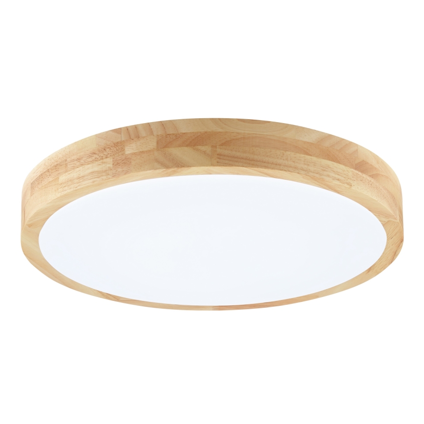 Brilliant - Candeeiro de Tecto LED para Casa de Banho MOREEN LED/18W/230V 2700/4000/6500K Ø 34 cm IP44, acabamento em madeira de seringueira
