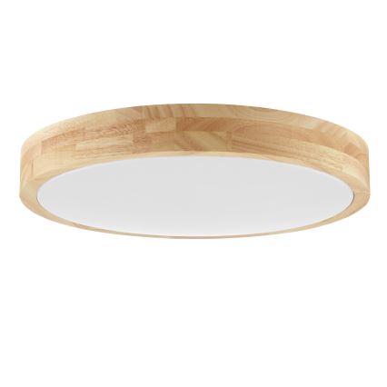Brilliant - Candeeiro de Tecto LED para Casa de Banho MOREEN LED/18W/230V 2700/4000/6500K Ø 34 cm IP44, acabamento em madeira de seringueira
