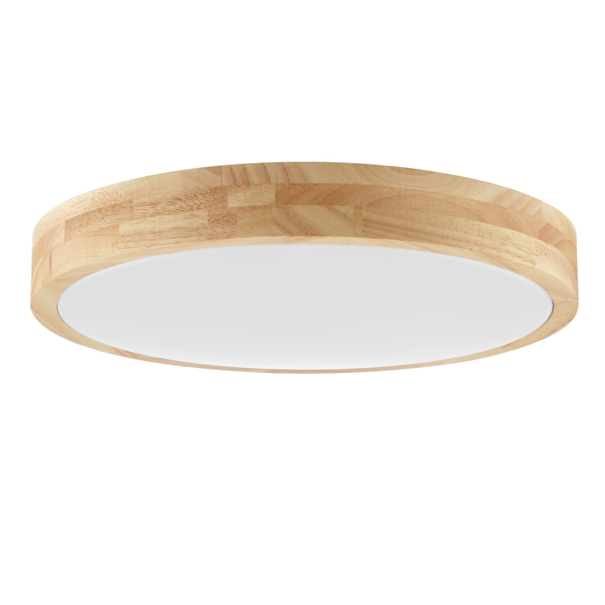 Brilliant - Candeeiro de Tecto LED para Casa de Banho MOREEN LED/18W/230V 2700/4000/6500K Ø 34 cm IP44, acabamento em madeira de seringueira