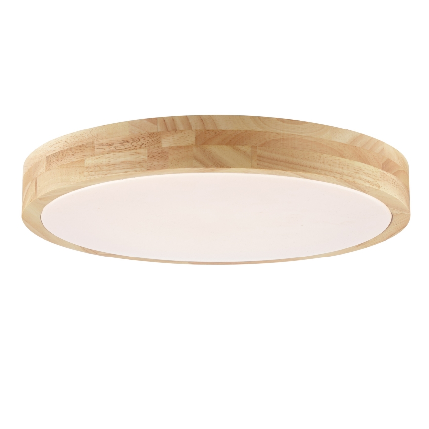 Brilliant - Candeeiro de Tecto LED para Casa de Banho MOREEN LED/18W/230V 2700/4000/6500K Ø 34 cm IP44, acabamento em madeira de seringueira