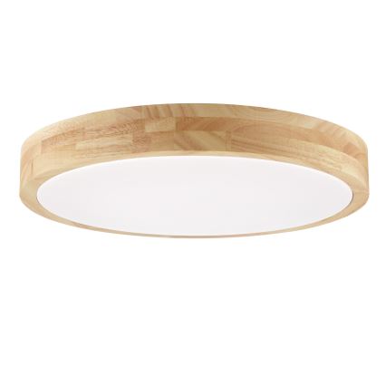Brilliant - Candeeiro de Tecto LED para Casa de Banho MOREEN LED/18W/230V 2700/4000/6500K Ø 34 cm IP44, acabamento em madeira de seringueira