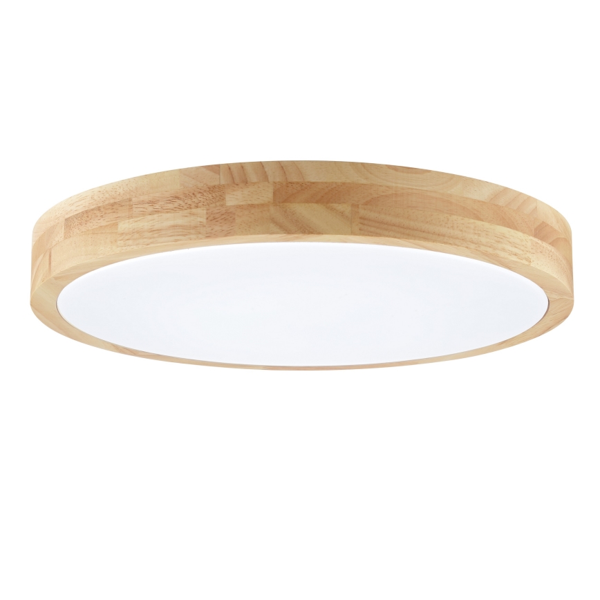 Brilliant - Candeeiro de Tecto LED para Casa de Banho MOREEN LED/18W/230V 2700/4000/6500K Ø 34 cm IP44, acabamento em madeira de seringueira