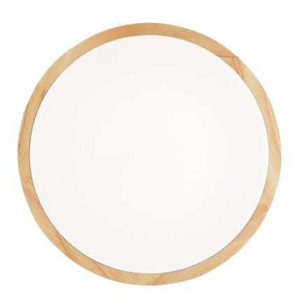 Brilliant - Candeeiro de Tecto LED para Casa de Banho MOREEN LED/18W/230V 2700/4000/6500K Ø 34 cm IP44, acabamento em madeira de seringueira
