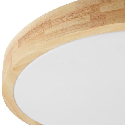 Brilliant - Candeeiro de Tecto LED para Casa de Banho MOREEN LED/18W/230V 2700/4000/6500K Ø 34 cm IP44, acabamento em madeira de seringueira