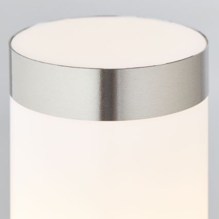 Brilliant - Candeeiro exterior LED com sensor LEIGH LED/0,9W/230V + 1xE27/11W 80 cm IP44 cromado brilhante