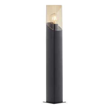 Brilliant - Candeeiro exterior MINOU 1xE27/10W/230V 60 cm IP44 preto/fumado