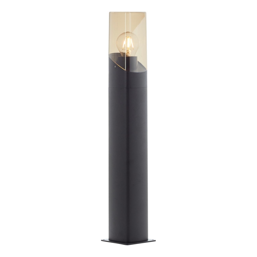 Brilliant - Candeeiro exterior MINOU 1xE27/10W/230V 60 cm IP44 preto/fumado