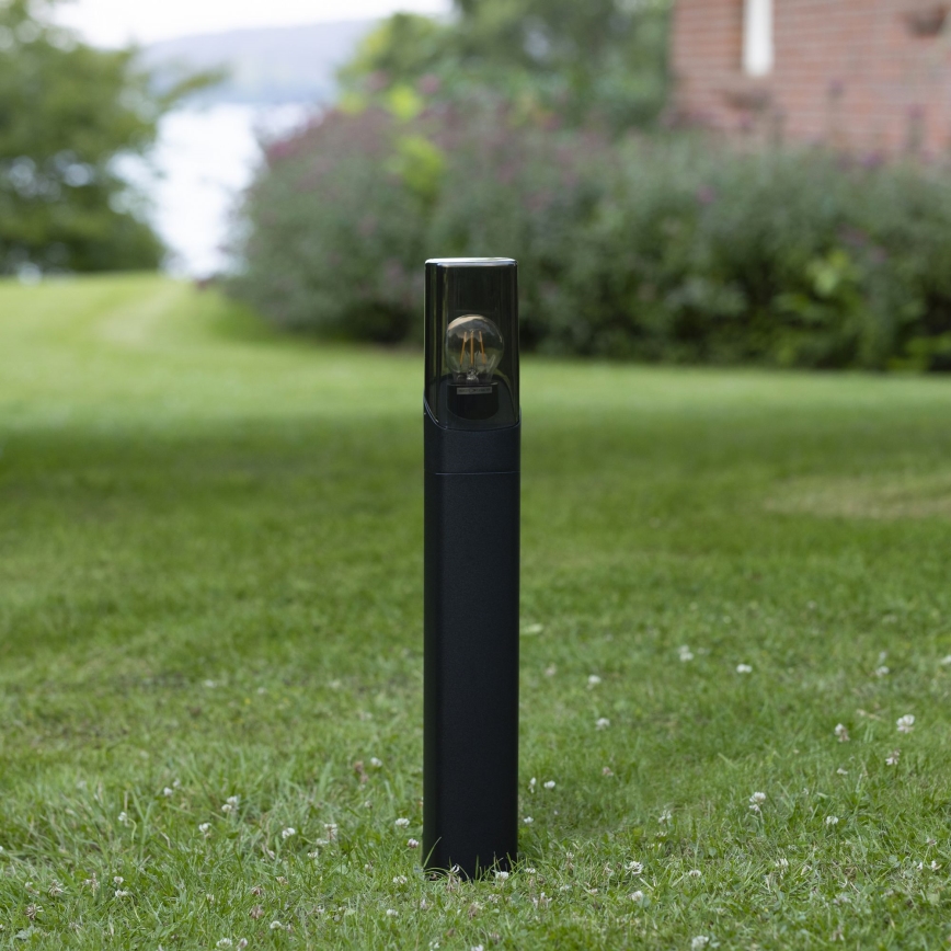Brilliant - Candeeiro exterior MINOU 1xE27/10W/230V 60 cm IP44 preto/fumado