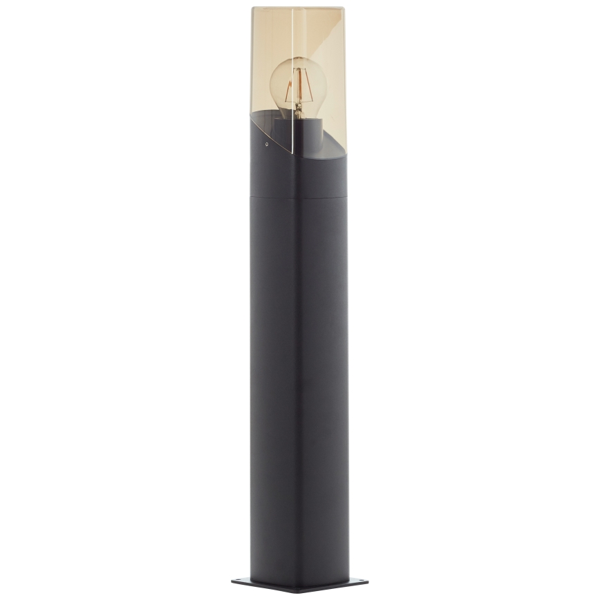 Brilliant - Candeeiro exterior MINOU 1xE27/10W/230V 60 cm IP44 preto/fumado