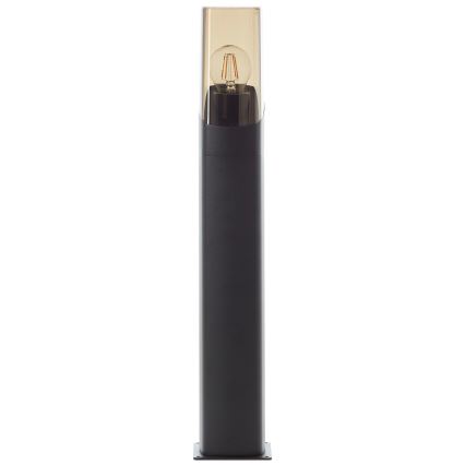 Brilliant - Candeeiro exterior MINOU 1xE27/10W/230V 60 cm IP44 preto/fumado