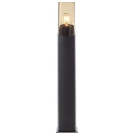Brilliant - Candeeiro exterior MINOU 1xE27/10W/230V 60 cm IP44 preto/fumado