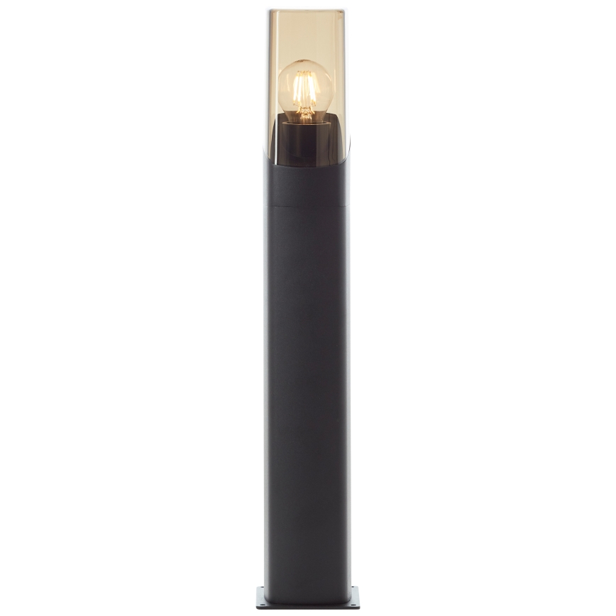 Brilliant - Candeeiro exterior MINOU 1xE27/10W/230V 60 cm IP44 preto/fumado