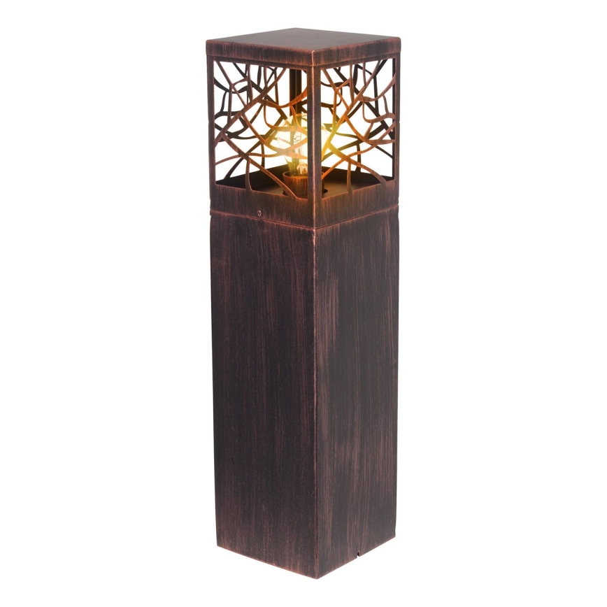 Brilliant - Candeeiro exterior WHITNEY 1xE27/52W/230V IP44 patina/cobre