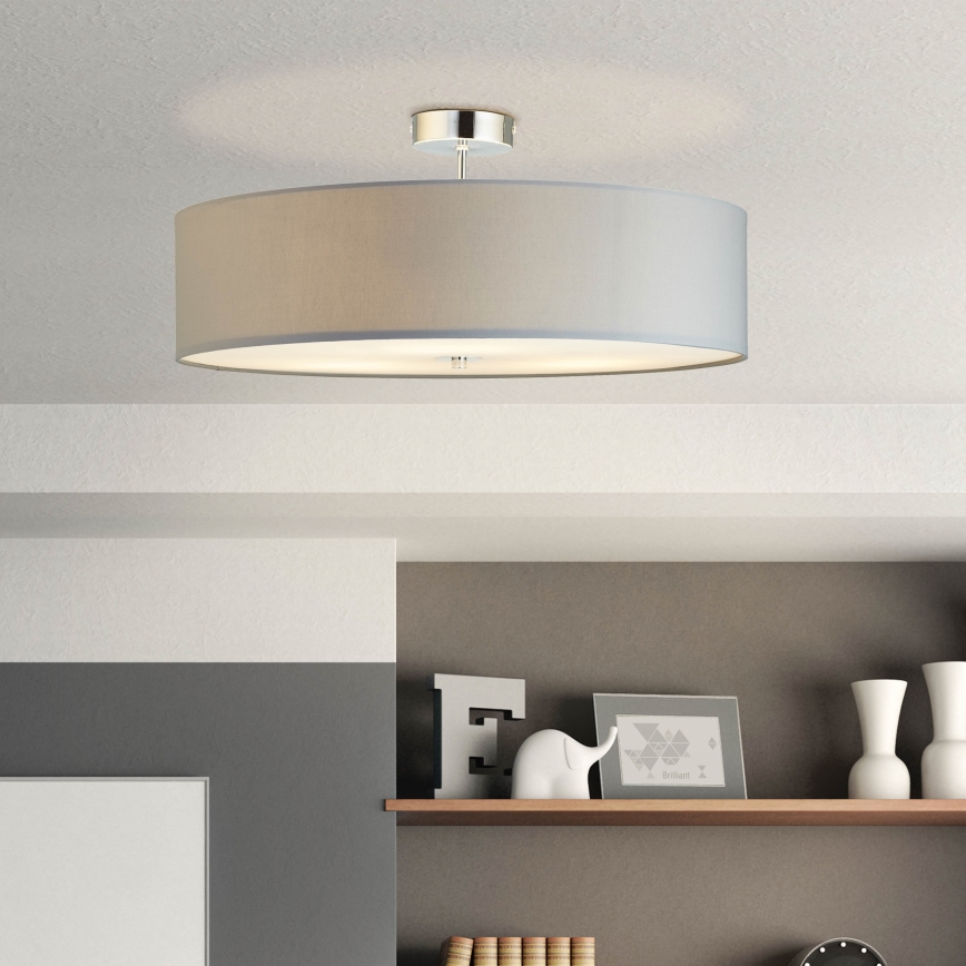 Brilliant - Candeeiro integrado ANDRIA 3xE27/60W/230V diâmetro 60 cm cinzento